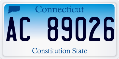 CT license plate AC89026