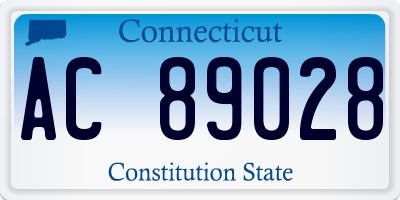 CT license plate AC89028