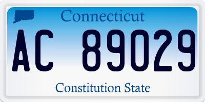 CT license plate AC89029