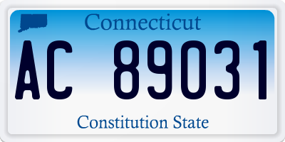 CT license plate AC89031