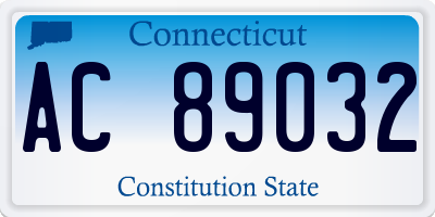 CT license plate AC89032