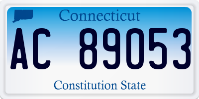 CT license plate AC89053