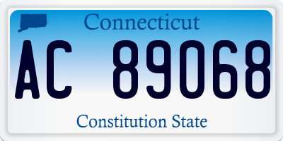 CT license plate AC89068