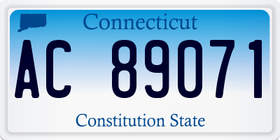CT license plate AC89071