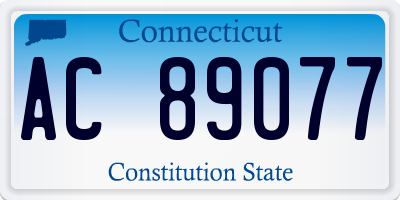 CT license plate AC89077