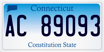CT license plate AC89093