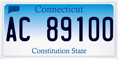 CT license plate AC89100