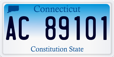CT license plate AC89101