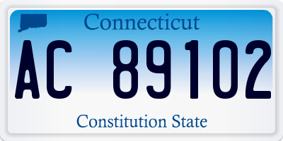CT license plate AC89102