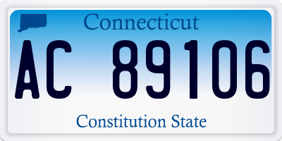 CT license plate AC89106