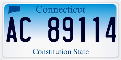 CT license plate AC89114