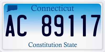 CT license plate AC89117