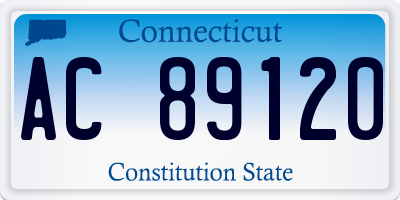 CT license plate AC89120