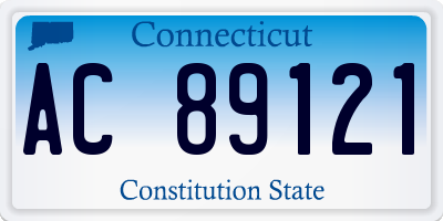 CT license plate AC89121