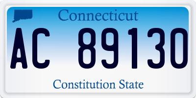 CT license plate AC89130