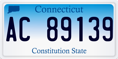 CT license plate AC89139