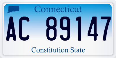 CT license plate AC89147