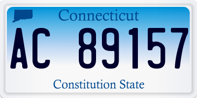 CT license plate AC89157