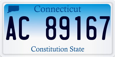 CT license plate AC89167
