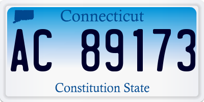 CT license plate AC89173