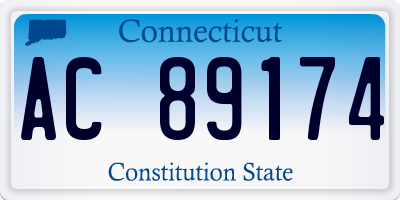 CT license plate AC89174