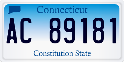 CT license plate AC89181