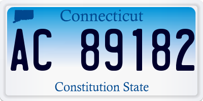 CT license plate AC89182