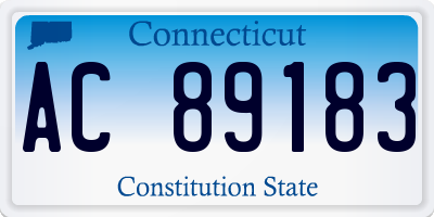 CT license plate AC89183