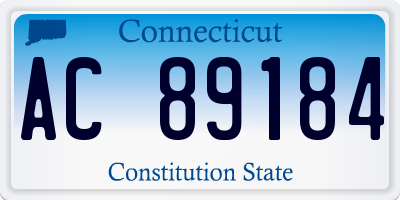CT license plate AC89184
