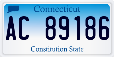 CT license plate AC89186