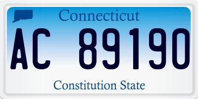 CT license plate AC89190