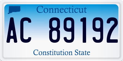 CT license plate AC89192