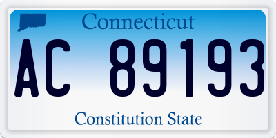 CT license plate AC89193