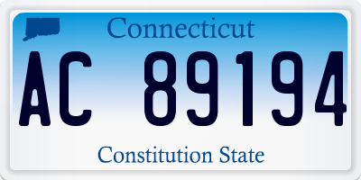 CT license plate AC89194