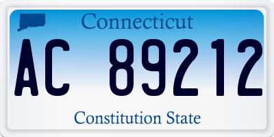 CT license plate AC89212
