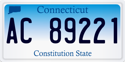 CT license plate AC89221
