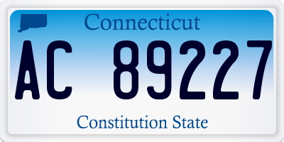 CT license plate AC89227