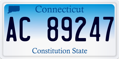 CT license plate AC89247
