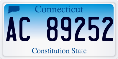 CT license plate AC89252