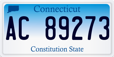 CT license plate AC89273