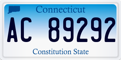 CT license plate AC89292