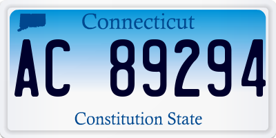 CT license plate AC89294