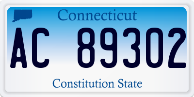CT license plate AC89302