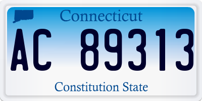 CT license plate AC89313