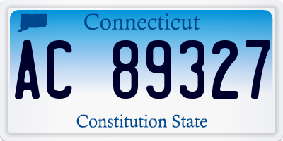 CT license plate AC89327