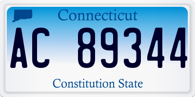 CT license plate AC89344