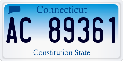CT license plate AC89361
