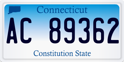 CT license plate AC89362