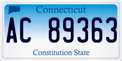 CT license plate AC89363