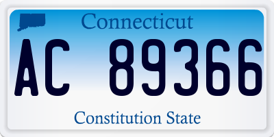 CT license plate AC89366